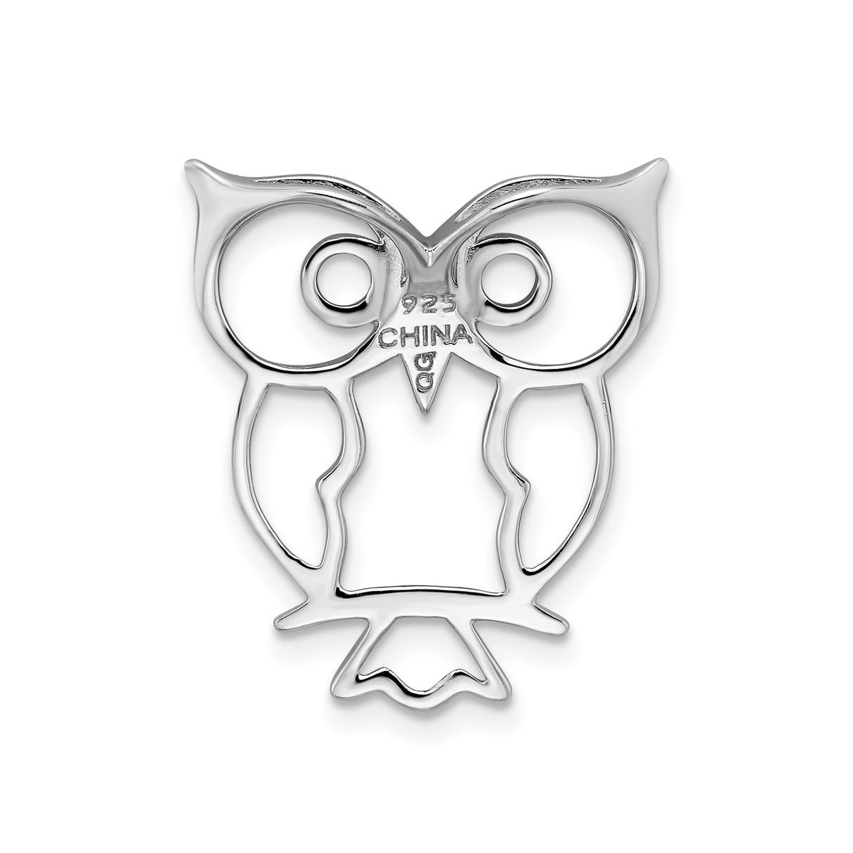Sterling Silver Owl Pendant with Openwork Design, Wisdom Motif, Nature-Inspired Jewelry