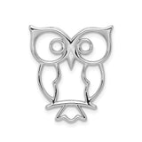 Sterling Silver Owl Pendant with Openwork Design, Wisdom Motif, Nature-Inspired Jewelry