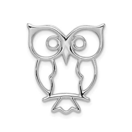 Sterling Silver Owl Pendant with Openwork Design, Wisdom Motif, Nature-Inspired Jewelry