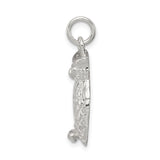 Sterling Silver Owl Pendant with Realistic Perched Owl Design, Symbolic Nature Jewelry