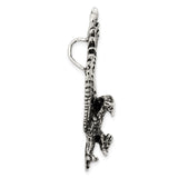 Sterling Silver Eagle Pendant with Outstretched Wings and Talons, Nature-Inspired Statement Jewelry