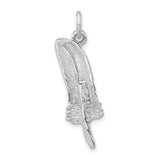 Sterling Silver Feather Pendant, Boho Nature-Inspired Charm for Women or Unisex Wear
