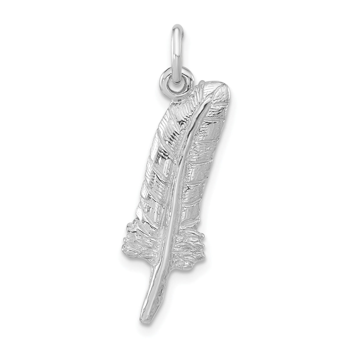Sterling Silver Feather Pendant, Boho Nature-Inspired Charm for Women or Unisex Wear