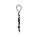 Sterling Silver Winged Dragon Pendant with Gothic Medieval Fantasy Design