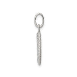 Sterling Silver Anchor Pendant with Cubic Zirconia, Rope Edge Circle, Nautical Faith Design