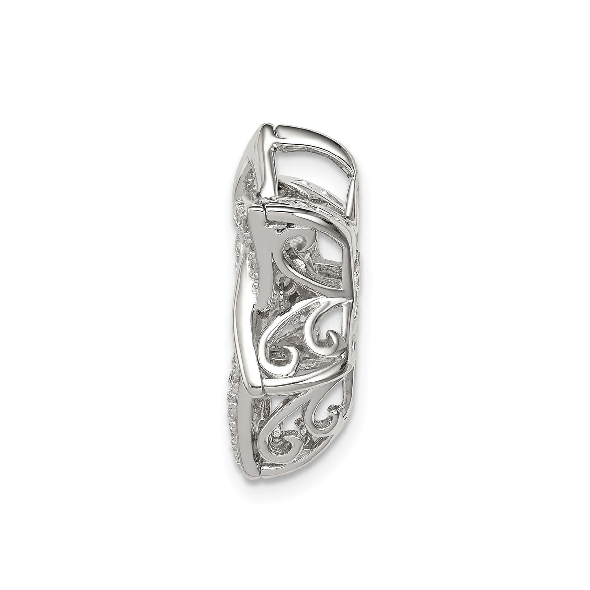Sterling Silver Star of David Pendant with Cubic Zirconia, Jewish Spiritual Symbol
