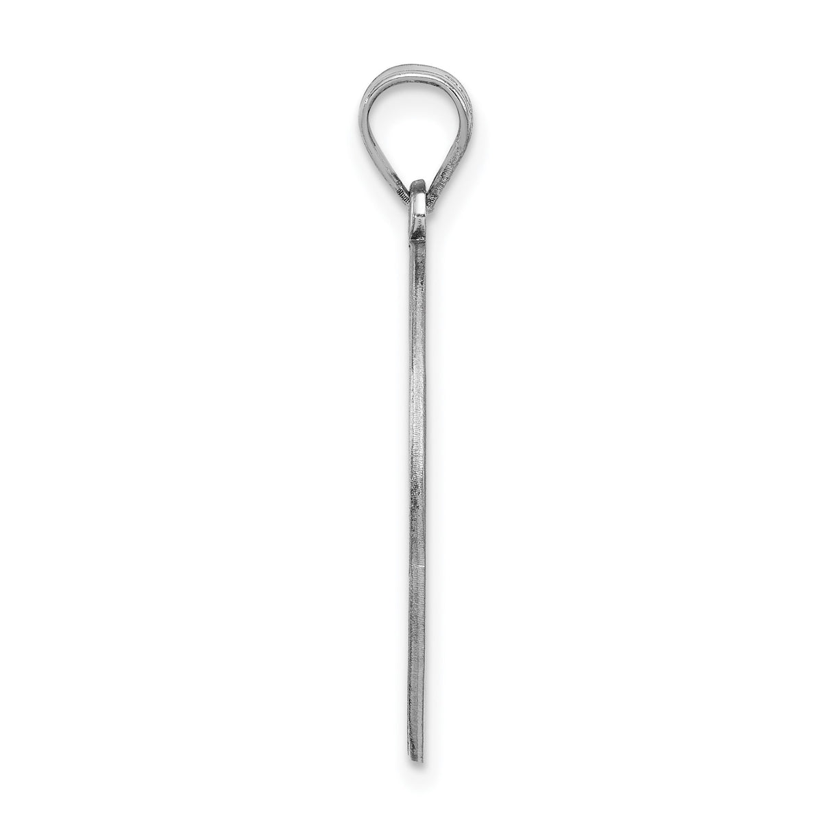 Sterling Silver Initial I Pendant with Round Filigree Design, Script Letter Charm for Women