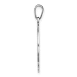 Sterling Silver Pendant with Script Initial L in Round Openwork Design