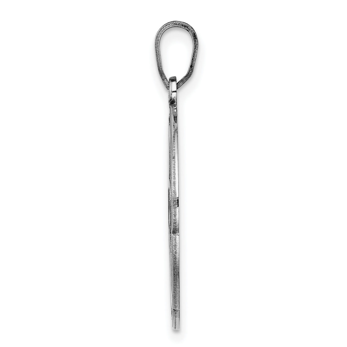 Fancy Script Letter O Initial Charm Pendant in Real 925 Sterling Silver