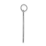 Sterling Silver Script Z Pendant, Circular Initial Charm, Monogram Letter Jewelry