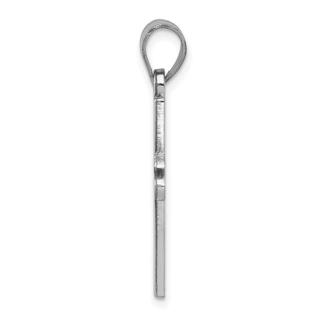 Sterling Silver Cross Pendant with Jesus, Vertical Cutout Religious Design for Men and Women