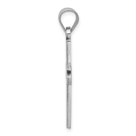 Sterling Silver Cross Pendant, High Polish Minimalist Religious Design for Men and Women