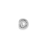 Sterling Silver Letter G Charm Pendant with Cubic Zirconia, Monogram Jewelry for Women