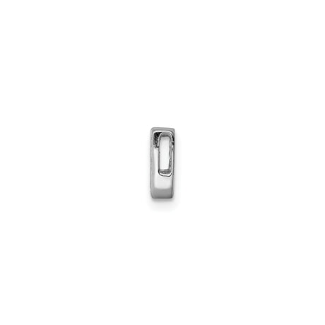 Sterling Silver Letter H Pendant Charm with Cubic Zirconia, Bold Alphabet Monogram Style