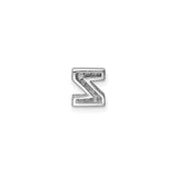Sterling Silver Letter Z Pendant Charm with Cubic Zirconia, Sliding Initial Jewelry
