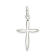 Sterling Silver Cross Pendant with Sleek Minimalist Design, Unisex Religious Jewelry Charm