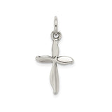Sterling Silver Cross Pendant with Oxidized Matte Finish, Rustic Modern Faith Design for Men and Women