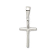 Sterling Silver Cross Pendant with Mirror Finish, Minimalist Spiritual Design for Men and Women