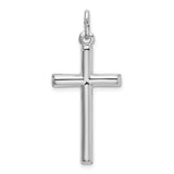 Sterling Silver Cross Pendant with Modern Faith Design, Unisex Minimalist Christian Jewelry