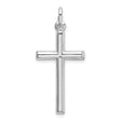 Sterling Silver Cross Pendant with Modern Faith Design, Unisex Minimalist Christian Jewelry