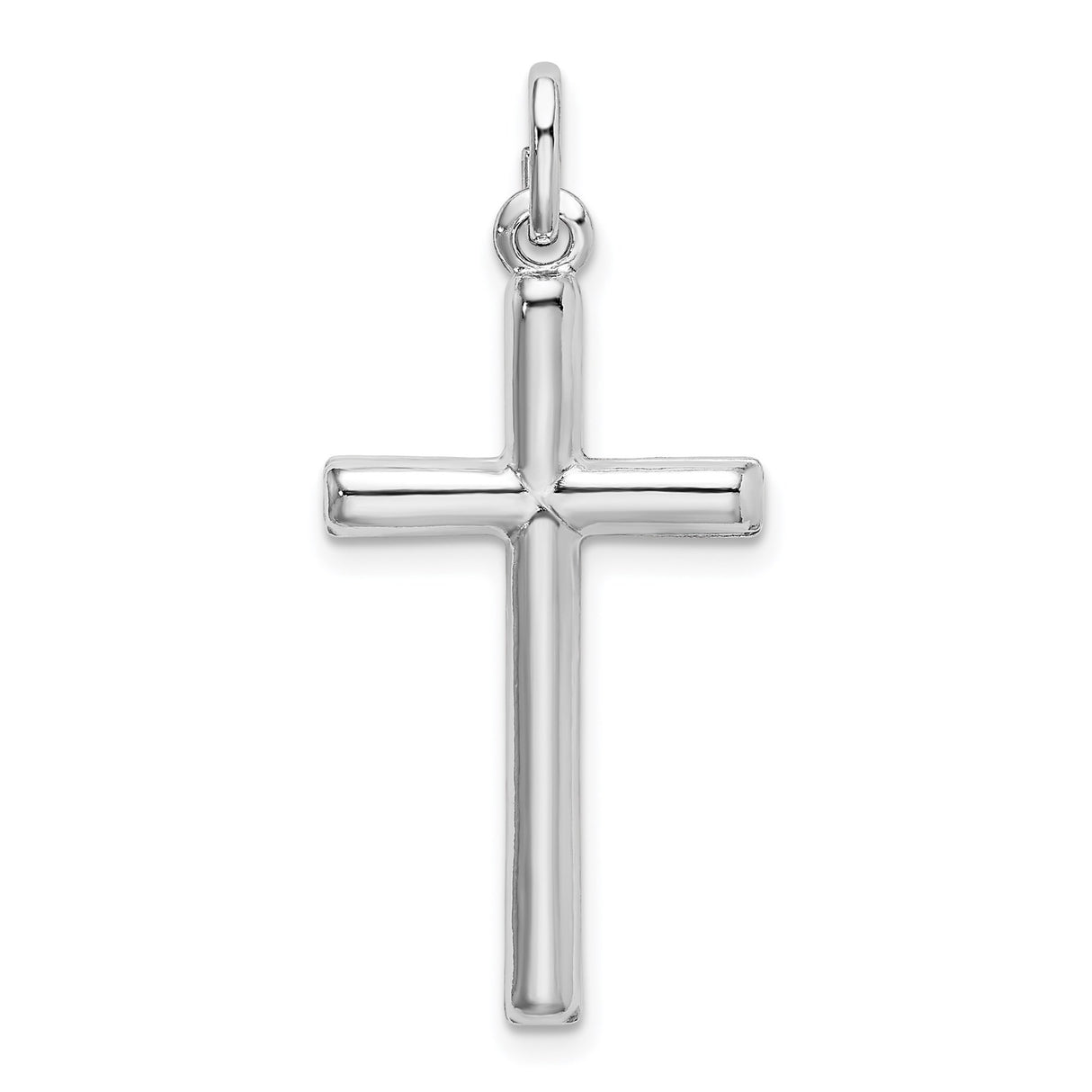 Sterling Silver Cross Pendant with Modern Faith Design, Unisex Minimalist Christian Jewelry