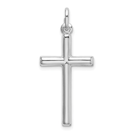 Sterling Silver Cross Pendant with Modern Faith Design, Unisex Minimalist Christian Jewelry