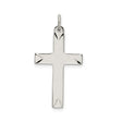Sterling Silver Cross Pendant with Satin Finish, Minimalist Religious Design for Men and Women