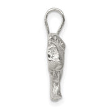 Walking Male Lion Charm Pendant in Real 925 Sterling Silver