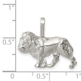 Walking Male Lion Charm Pendant in Real 925 Sterling Silver