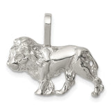 Walking Male Lion Charm Pendant in Real 925 Sterling Silver