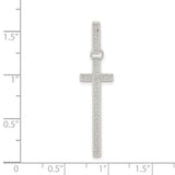 CZ Cross Charm Pendant in Real 925 Sterling Silver