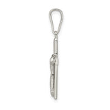 Sterling Silver Crucifix Cross Pendant with Detailed Jesus Charm, Christian Faith Jewelry