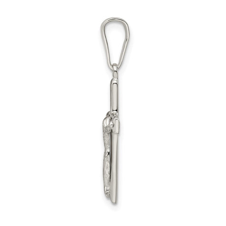 Sterling Silver Crucifix Cross Pendant with Detailed Jesus Charm, Christian Faith Jewelry