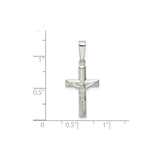 Sterling Silver Crucifix Cross Pendant with Jesus Figure, Religious Faith Style
