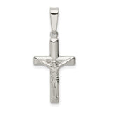 Sterling Silver Crucifix Cross Pendant with Jesus Figure, Religious Faith Style