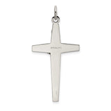 Sterling Silver Crucifix Cross Pendant with 14k Gold Jesus Figure, Religious Christian Style
