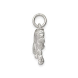 Sterling Silver Bulldog Pendant, Leaping Dog Charm, Unisex Animal Design