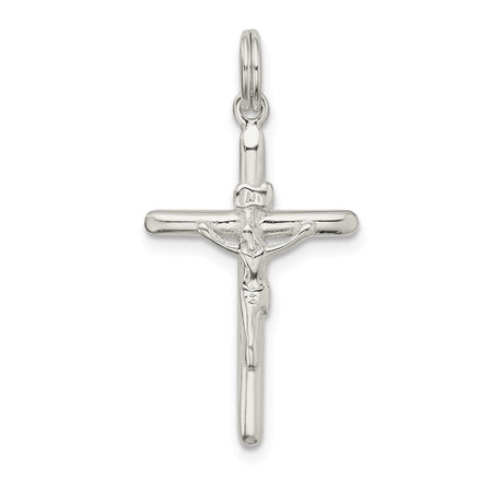 Sterling Silver Crucifix Cross Pendant with INRI Jesus Figure, Religious Jewelry for Men and Women
