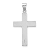 Sterling Silver Crucifix Cross Pendant with INRI Latin Detailing for Men and Women