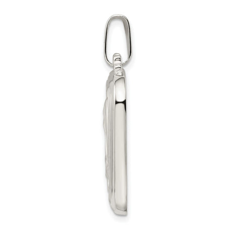 Sterling Silver Virgin Mary Pendant with Raised Image, Catholic Religious Medal for Women or Unisex Wear