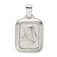 Sterling Silver Virgin Mary Pendant with Raised Image, Catholic Religious Medal for Women or Unisex Wear