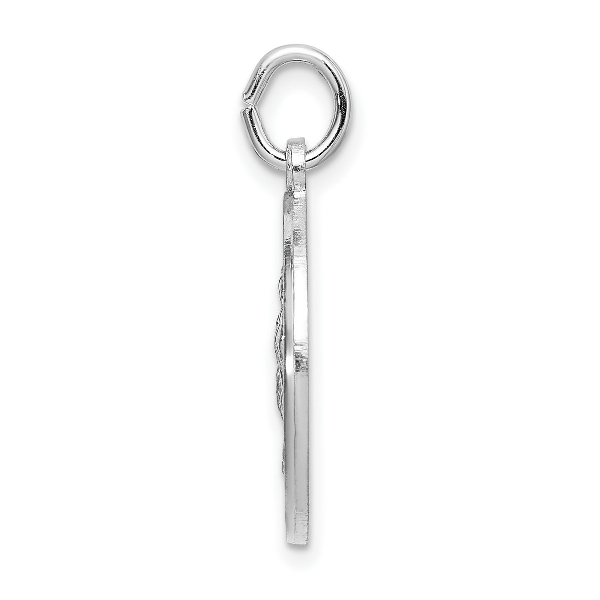 Dime Size Nuestra Sra De Guadalupe Ruega Por Nosostros Charm Pendant in Real 925 Sterling Silver