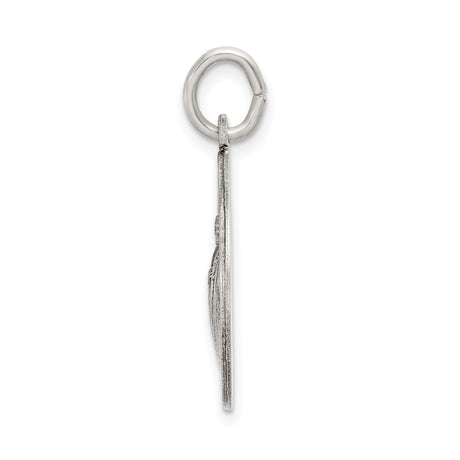 Sterling Silver San Judas Tadeo Pendant with Raised Halo and Spanish Inscription