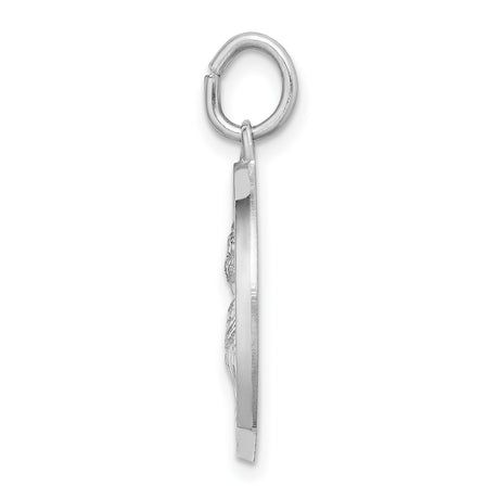 Sterling Silver Saint Lucia Pendant with Santa Lucia Ruega Por Nosotros Inscription