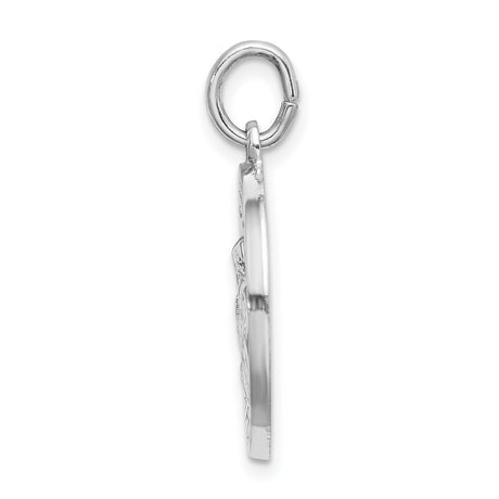 Sterling Silver Saint Anne Medal Pendant with Virgin Mary, Christian Catholic Jewelry