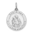 Santa Ana Ruega Por Nosotros Spanish Words Charm Pendant in Real 925 Sterling Silver