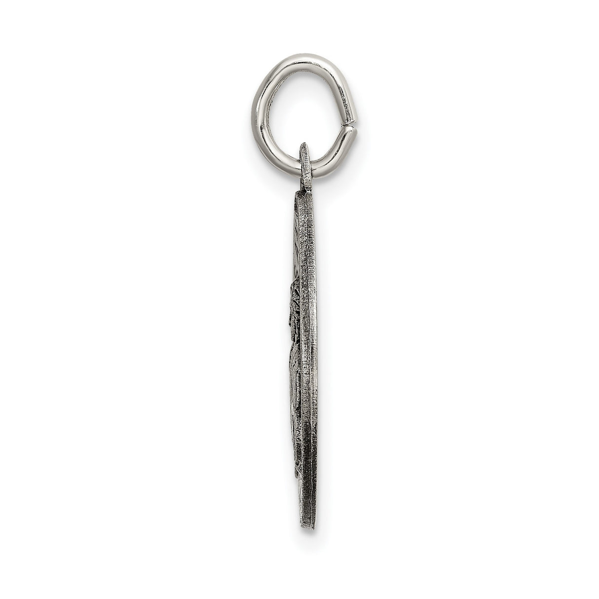 Sterling Silver St Gabriel Medal Pendant with Spanish San Gabriel Ruega Por Nosotros Inscription