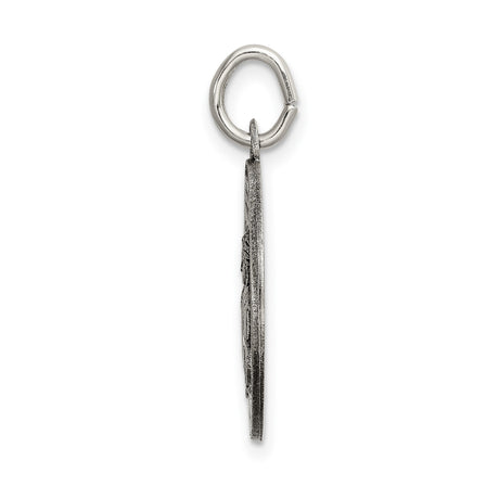 Sterling Silver St Gabriel Medal Pendant with Spanish San Gabriel Ruega Por Nosotros Inscription
