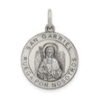 Sterling Silver St Gabriel Medal Pendant with Spanish San Gabriel Ruega Por Nosotros Inscription