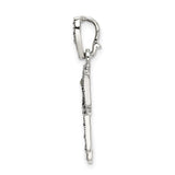 Sterling Silver Hamsa Hand Pendant with Marcasite, Eye Symbol and Spiritual Protection Theme
